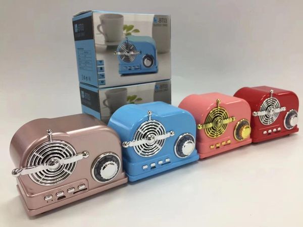 

1pcs new retro bluetooth speaker mini creative gift wireless smart subwoofer card phone audio