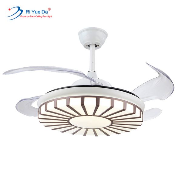 

riyueda 220v remote and control led ceiling fan with light
