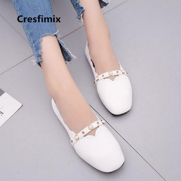 

cresfimix women fashion light weight slip on flat shoes lady summer flats cool shoes chaussures pour femmes c3416, Black