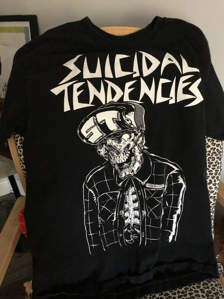 

vtg suicidal tendencies t-shirt o-neck fashion casual print t shirt