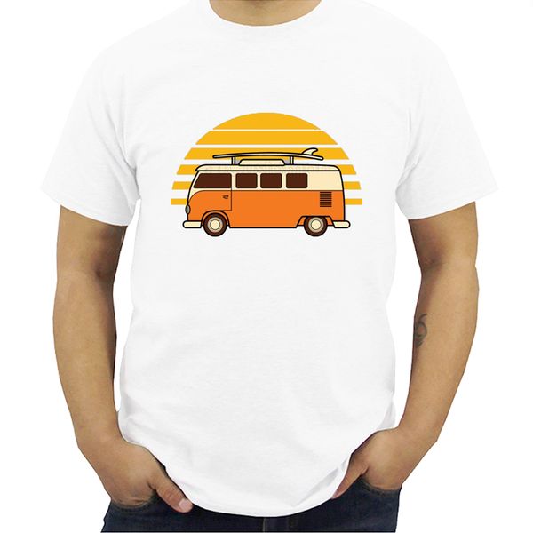 

summer style fashion sunset van men's t-shirt - beach camps german car combi bus surfs tee shirt harajuku streetwear poleras