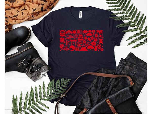 

японский icons футболка унисекс джерси с коротким рукавом тройник для мужчин и женщин 100% хлопок мужчин майка женщин топы тройник