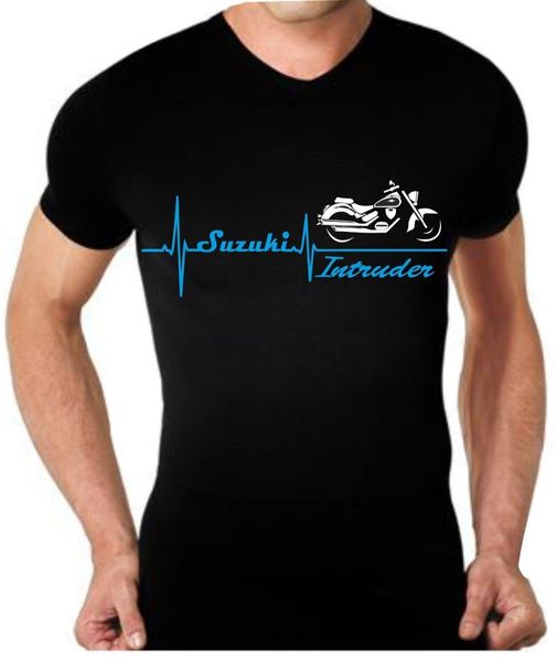 

t-shirt for motorbike suz intruder heart beat ts hirt 2019 fashion sleeves cotton t-shirt fashion custom tees