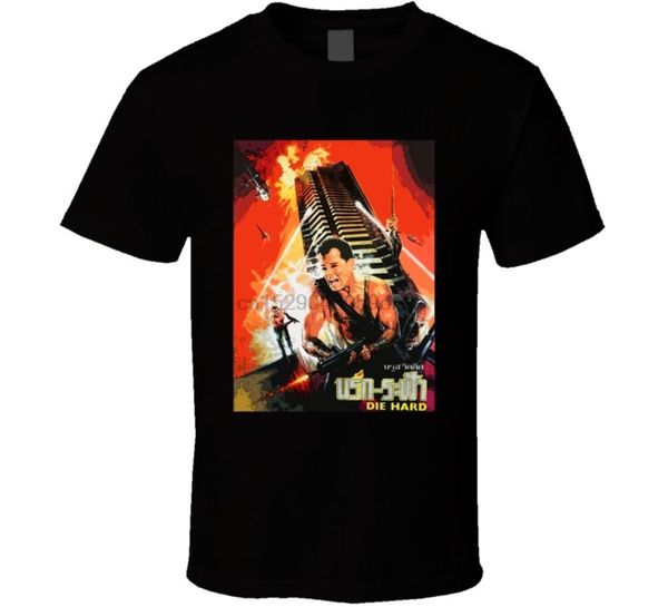 

die hard thai poster 80s action movie bruce willis fan t shirt