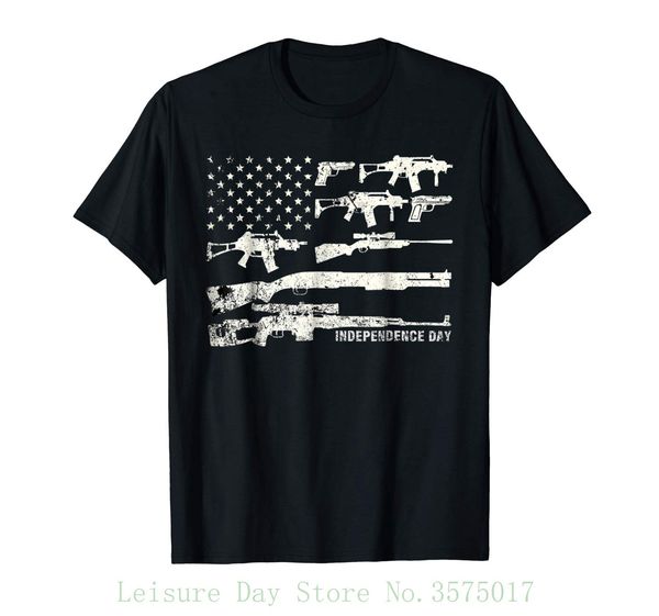

американский флаг gun tshirt, 4 июля день независимости тенниска мужская с коротким рукавом футболки хлопок