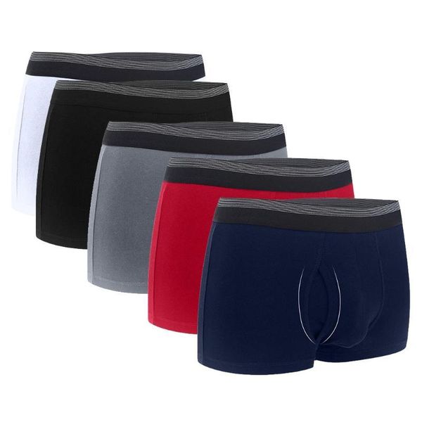 

solid color men underwears Mens Briefs 5 Pack No Ride-Up Comfortable Breathable Cotton Sport Underwear W708
