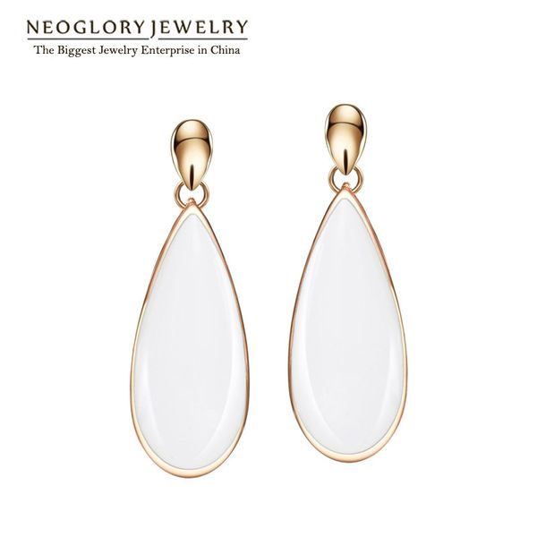 

neoglory charm jewelry enamel paint rose gold color water big dangle earrings girl trendy party birthday gift 2020 new ena1, Silver