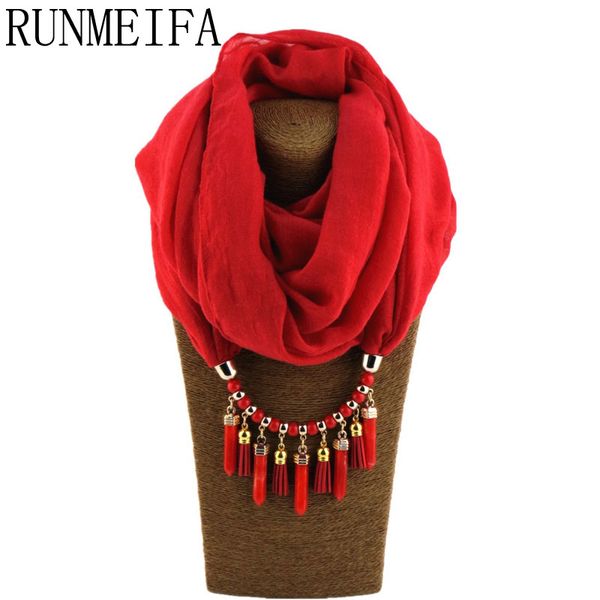 

runmeifa] charms shawl pendant necklace scarves jewelry family style all match keep warm tourism wear beads water drop jewelry, Blue;gray