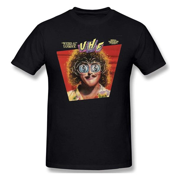 

tensenoood-fashion men's weird al yankovic uhf cotton t-shirt black with short sleeves