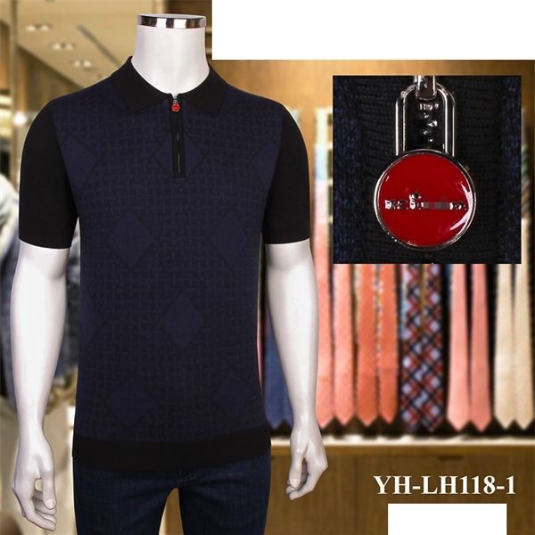 

billionaire zipper men 2020 new comfort breathable thin business big europe t short sleeve casual shirt summer shipping 0924 adkfr