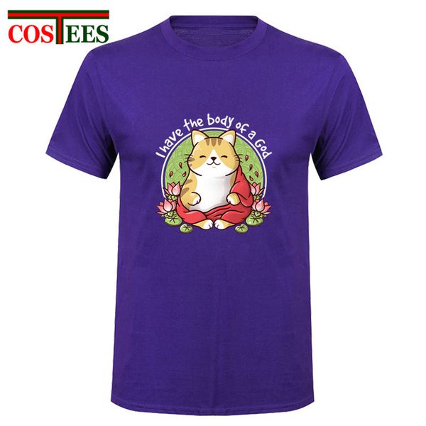 

2018 топ продаж цветочный дизайн индус будда tshirt индия бог шива бог tshirt котенок кошка цветок лотоса тело бога футболках