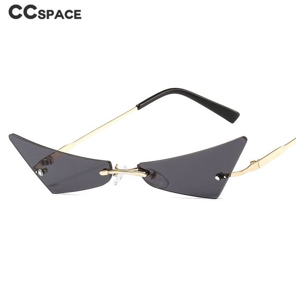 

sunglasses 46505 rimless small frame irregular men women fashion shades uv400 vintage glasses, White;black