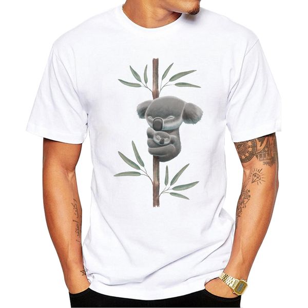 

teehub fashion sleeping koalas men t-shirt cute koala printed hipster tshirts short sleeve casual summer tee funny