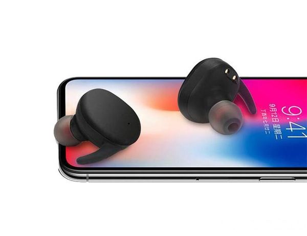 

mini twins wireless bluetooth 5.0 stereo headset waterproof sport headphone in-ear earphones earbuds tws with charging socket for smartphone