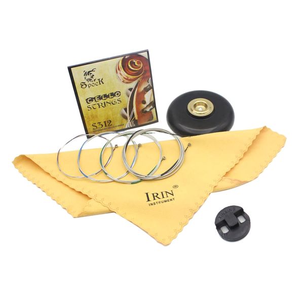 

ирис виолончель kit rubber mute + струны + нескользящий мат pin стопорная + очистка польская ткань