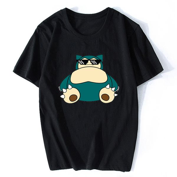 

snorlax thug cartoon men zelda t-shirt cotton short sleeve o-neck fashion streetwear ulzzang aesthetic funny t shirts