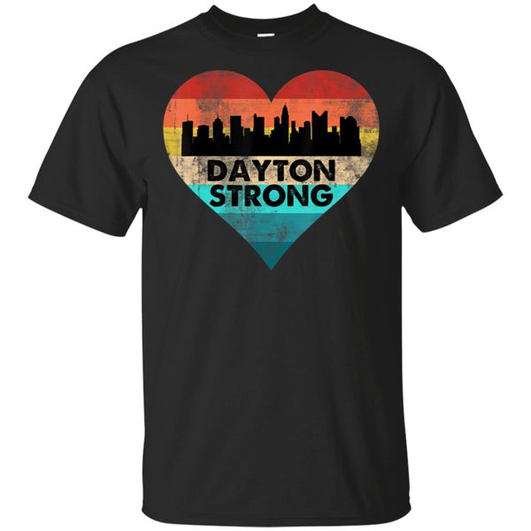 

dayton strong ohio heart black t-shirt m-3xl outdoor wear tee shirt