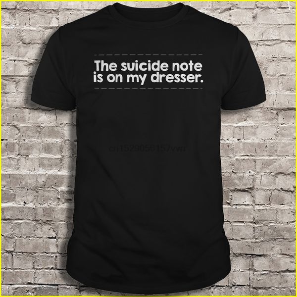 

мужчины футболка suicide note женщина футболка