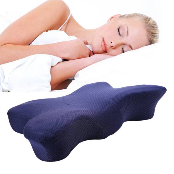 

beyond cloud luxury design butterfly shaped pillow relax cervical spine health care slow rebound memory foam neck pillow