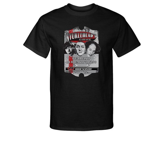 

2019 новый летний прохладный футболочку три stooges garage mechanic t-shirt хлопок футболку