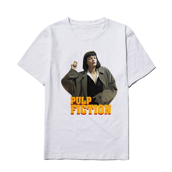 

pulp fiction тенниску новых женщин лета квентин тарантино tshirt hip hop девушка printed harajuku женщина тис рубашка streetwear
