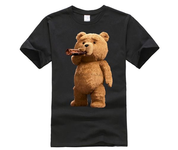 

phiking mens printed lovely ted bear drink beer poster t shirts by anedreabe