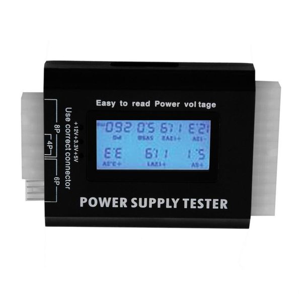 

digital lcd led pc computer pc atx power supply tester 20/24 pin sata hdd testers sata hdd 4pin 6pin 8pin floppy itx atx btx