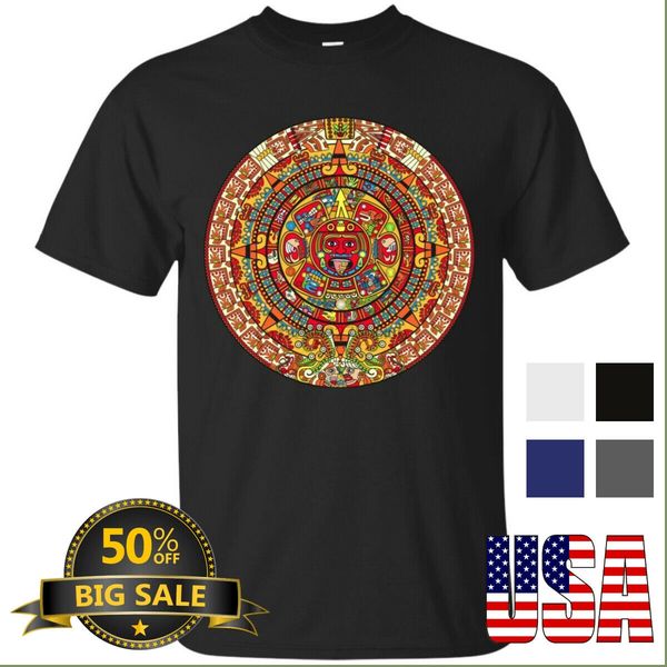 

rs - mayan calendar - mens t shirt guys ethnic aztec style culture clothing usa