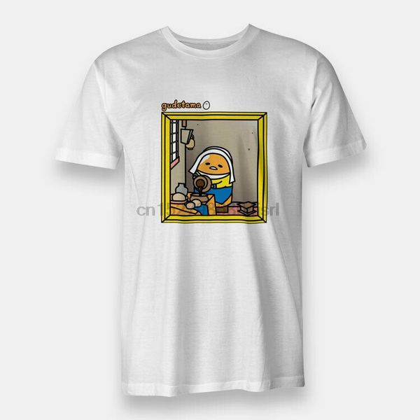 

new the museum album gudetama tees mens white t-shirt size s-xxxl