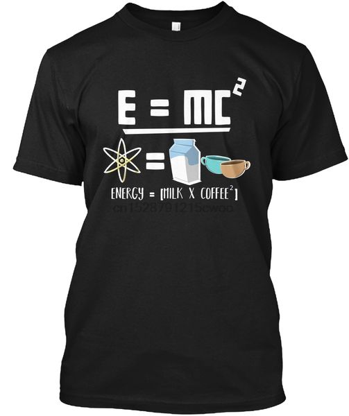 

мужчины тенниска e = mc2 энергия milk кофе женщины t-shirt