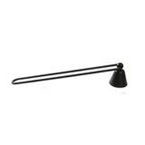 

vintage wrought iron long handle candle snuffer swivel bell shaped put out extinguish candle tool black silver brown