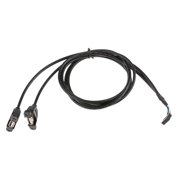 

dual usb 2.0 type a female to 9 pin motherboard header adapter mainboard cable