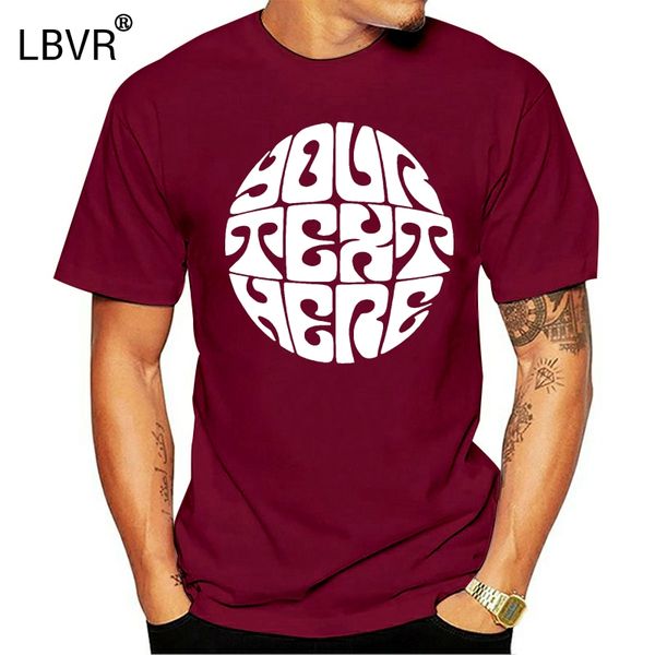 

personalised retro psychedelic 60's t-shirt - add your own text, various colours