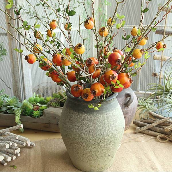 

artificial flowering branch fake stems bean branch berry combination pgraphy background props wedding decoration