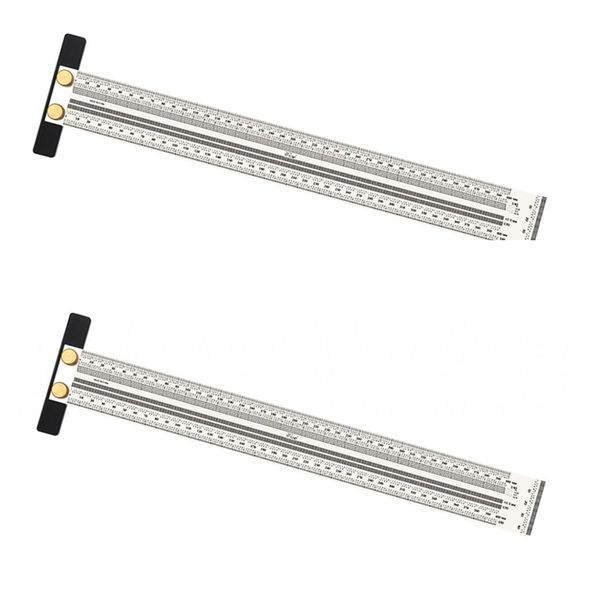 

2pcs stainless woodworking scribe marking gauge ruler carpenter diy tool