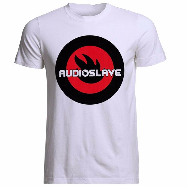 

audioslave крис корнелл big logo flame white унисекс футболка на заказ graphic tees tee shirt