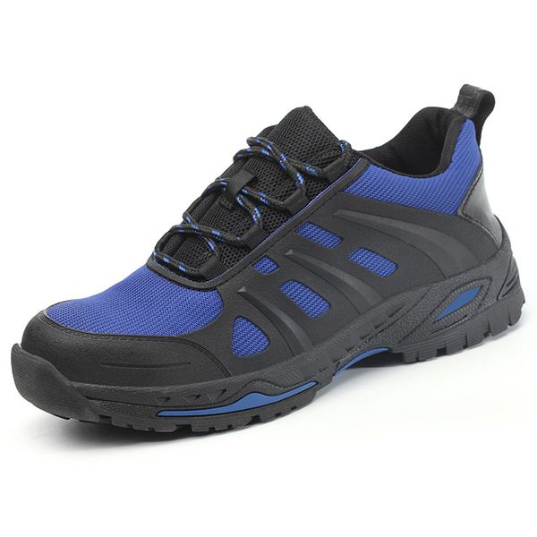 

breathable mesh safety shoes men light sneaker indestructible steel toe soft anti-piercing work boots, Black