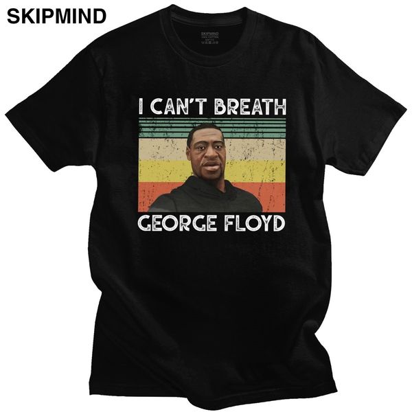 

2020 male black lives matter t shirts short-sleeve i can't breathe tshirt designer justice for floyd tees apparel cotton t-shirt