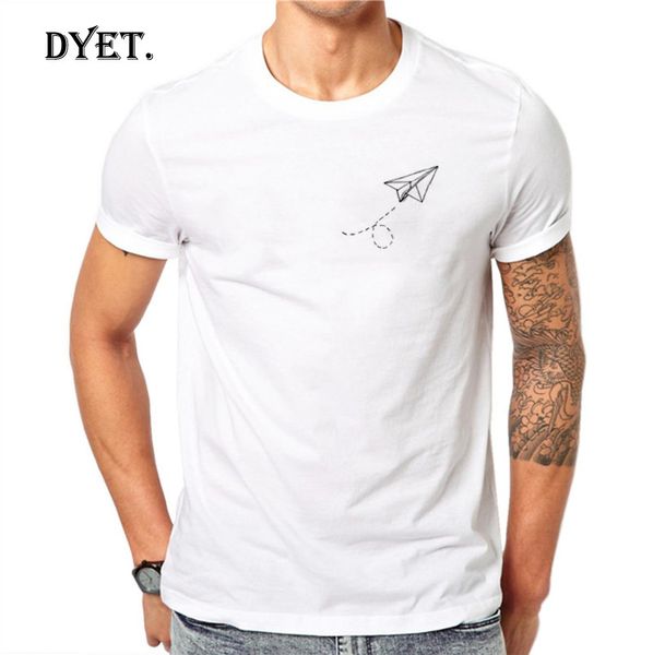 

100% cotton harajuku paper plane t-shirt men short sleeve cool design 3d t shirt tee summer hip hop male simple style