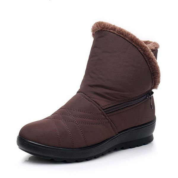 

women's snow boots women winter boots oxford antiskid mother shoes waterproof comfortable casual shoes woman ankle xkd2145, Black