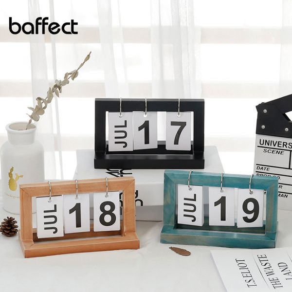 

decorative objects & figurines creative simple wooden ins flip calendar deskoffice decoration desk decorates nordic small ornaments stud