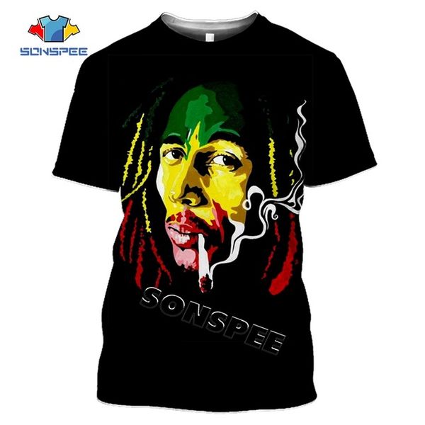 

men clothing summer bob marley 3d print shirts anime oversized humor men clothing