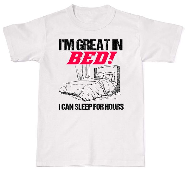 

мужская мода 2019 летняя hip поп смешные t-shirt homme i'm хорош в постели, я могу спать в течение нескольких часов hipster повседневные топ