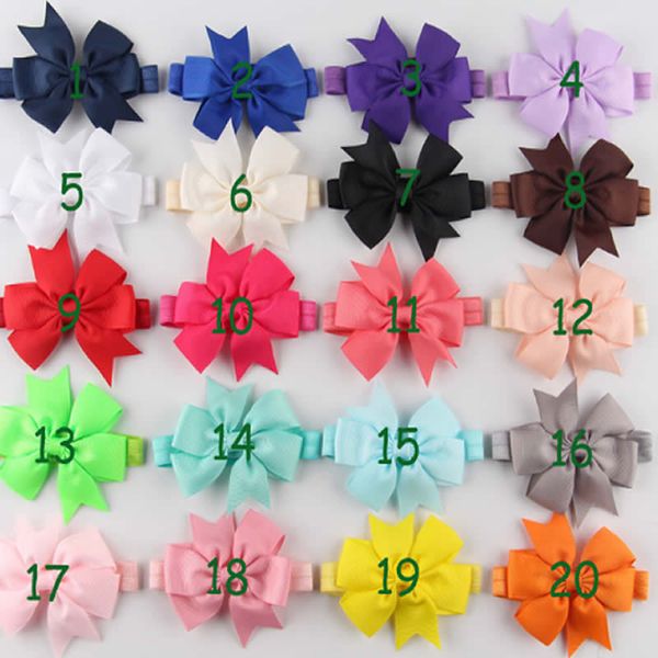 

baby christmas tire children ribbon dovetail bow hair ribbon first newborn baby headband toddler hearwear, Slivery;white