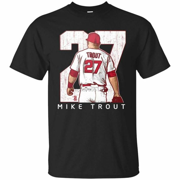 

mike trout t shirt anaheim baseball harajuku streetwear shirt men s black navy