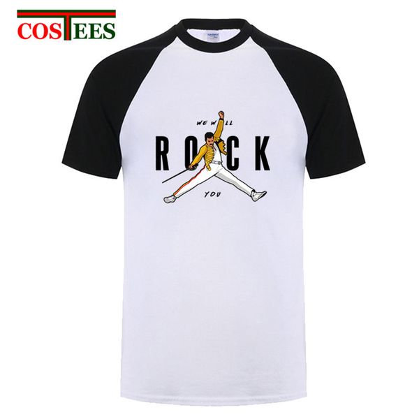 

funny men t-shirt air mercury t shirt homme we will rock you t-shirt heavy death metal tee shirt precotton freddie music t-shirt