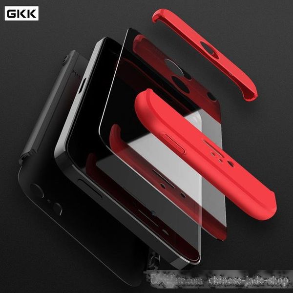 

gkk 3 in 1 360 degree full body hard pc matte protection case for iphone x 8 5 se 6 6s 7 8 plus galaxy s7 edge s8 s9 plus note 8 100pcs/lot