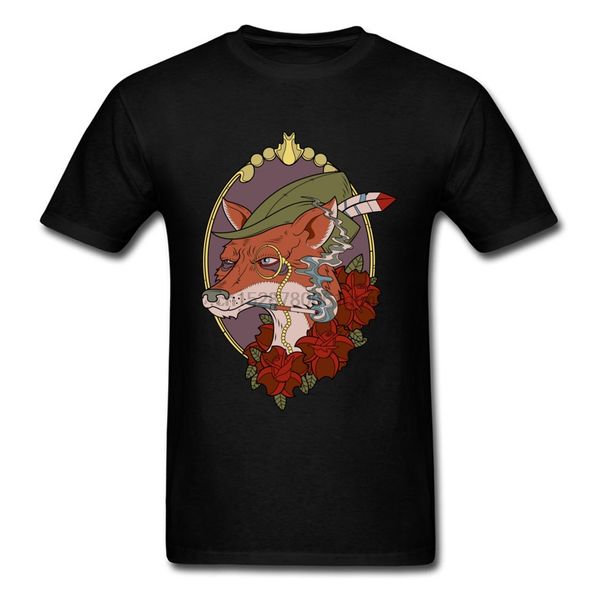 

vintage sir t-shirt gentleman mr. fox tshirt 100% cotton mens t shirts fitness short sleeve tee streetwear