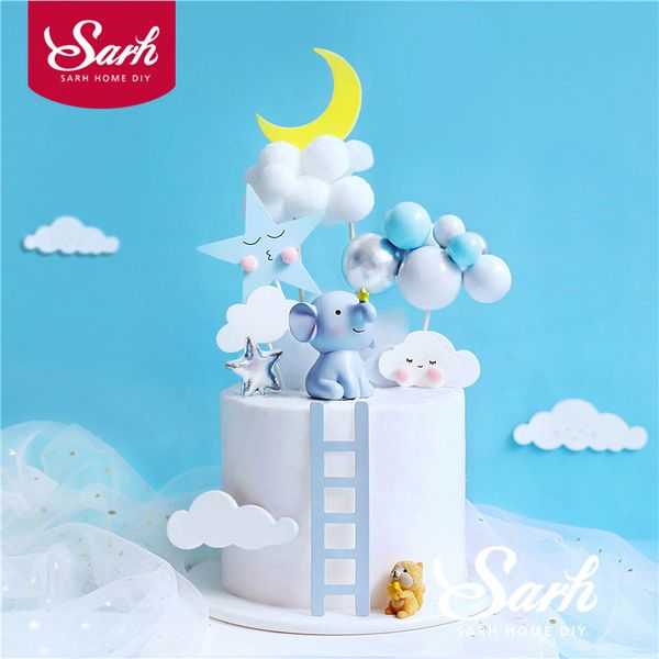 

elephant squirrel blue large ball cake er for birthday decoration wedding supplies baby shower baking dessert kid love gifts