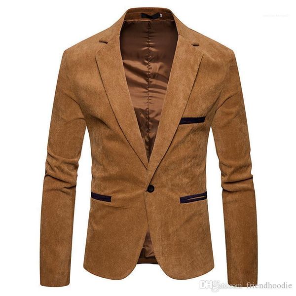 

весна мужской одежды v шеи длинным рукавом мужские вельвет blazer мода одной кнопки сплошной цвет мужские костюмы куртки, White;black